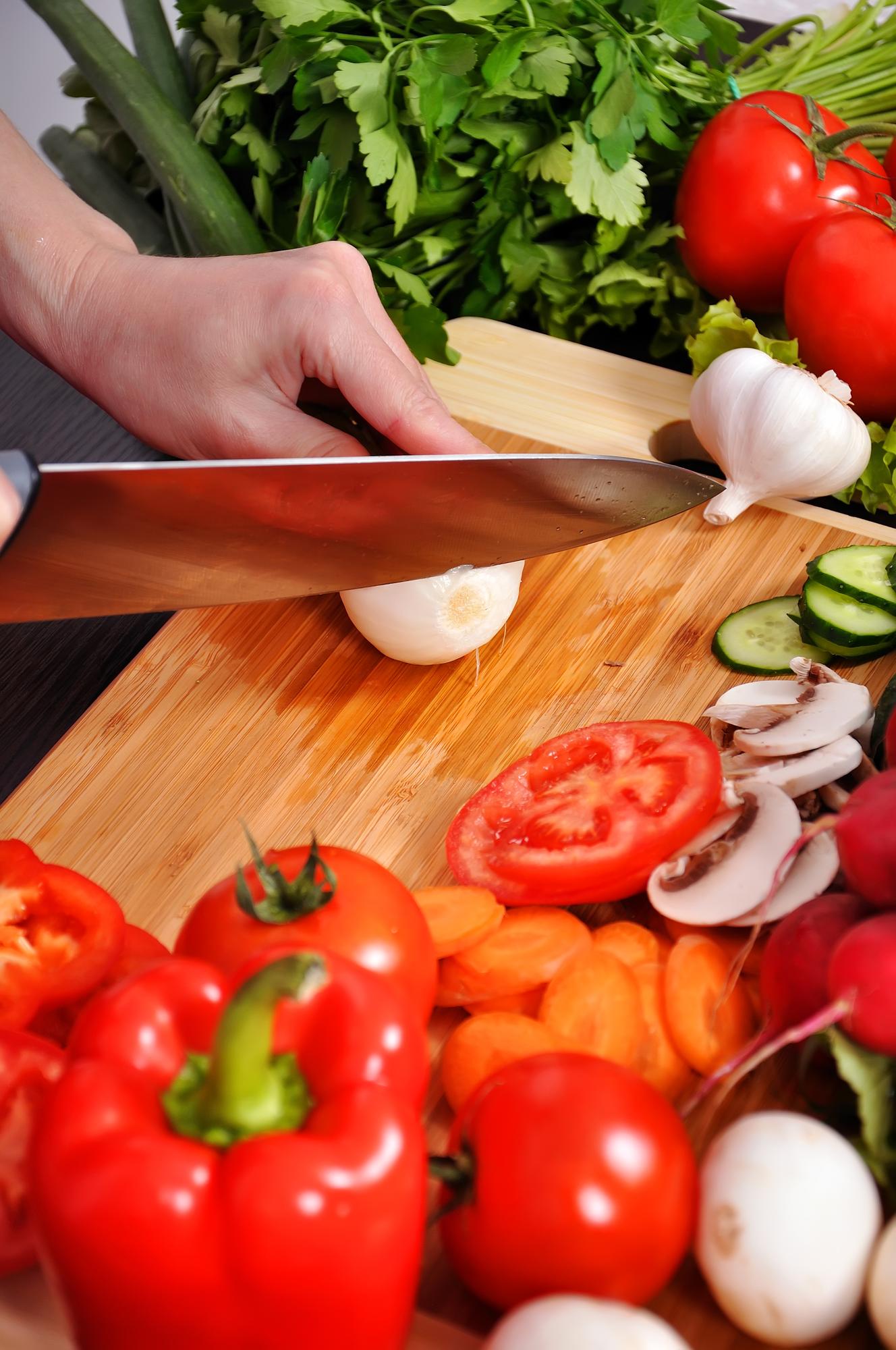 Taglio professionale di verdure